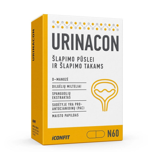 Iconfit Kompleksinis produktas šlapimo pūslei ir šlapimo takams Urinacon Complex Capsules