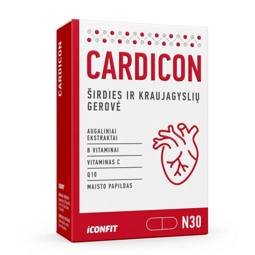 Iconfit Kompleksinis produktas širdies ir kraujagyslių veiklai palaikyti Cardicon Complex Capsules