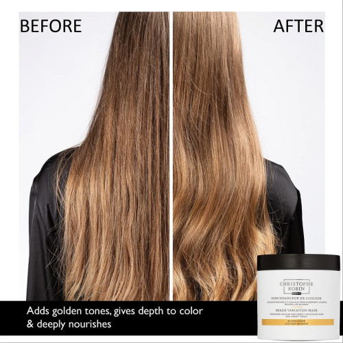 Christophe Robin Shade Variation Mask-Golden Blonde Dažanti plaukų kaukė