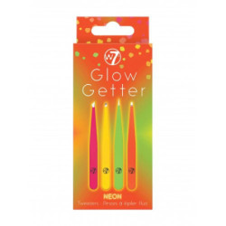 W7 Cosmetics Pincetų rinkinys Glow Getter Neon Tweezer Kit