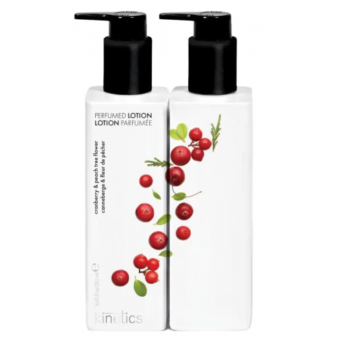 Kinetics Parfumuotas losjonas rankoms ir kūnui su spanguolėmis ir persikų žiedais Hand & Body Lotion Cranberry&Peach Tree Flower