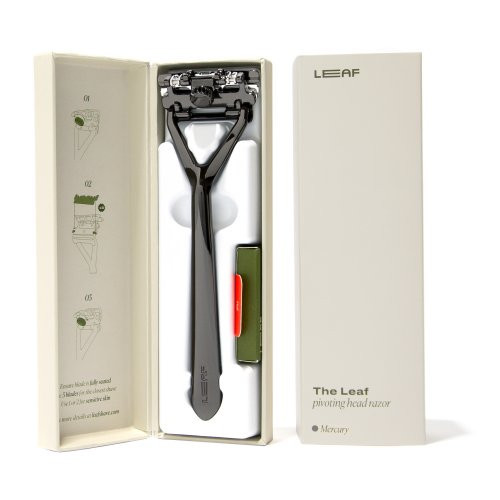 Leaf Shave Trijų ašmenų skustuvas The Leaf Pivoting Head Razor