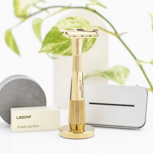 Leaf Shave Rinkinys su vienašmeniu skustuvu Thorn Single Edge Kit