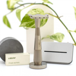 Leaf Shave Rinkinys su vienašmeniu skustuvu Thorn Single Edge Kit