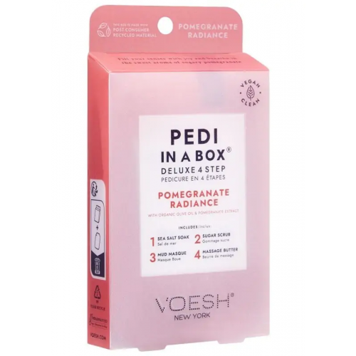 VOESH Procedūra kojoms su granatų ekstraktu Pedi In A Box 4 in 1 Pomegranate Radiance