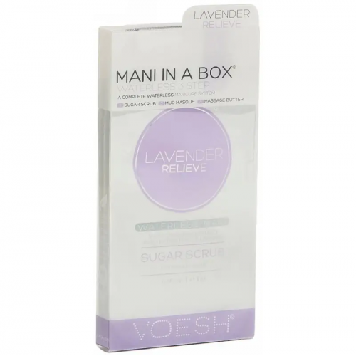 VOESH Procedūra rankoms su levandų ekstraktu Waterless Mani In A Box 3 in 1 Lavander Relieve