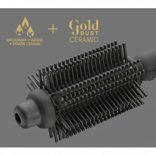 Diva Pro Styling Garbanojimo šukos Precious Metals Gold Dust Full Volume, Curling & Styling Hot Brush