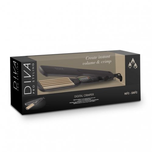 Diva Pro Styling Plaukų gofravimo žnyplės Digital Crimper