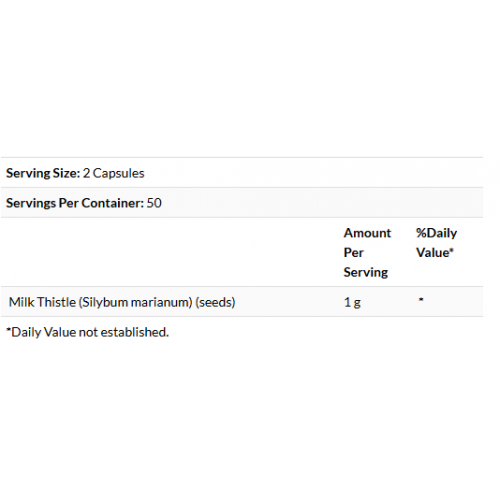 Milk Thistle (Tikrasis margainis) SWANSON, 100 kaps.