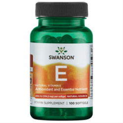 Swanson natūralus vitaminas E, kapsulės, N100