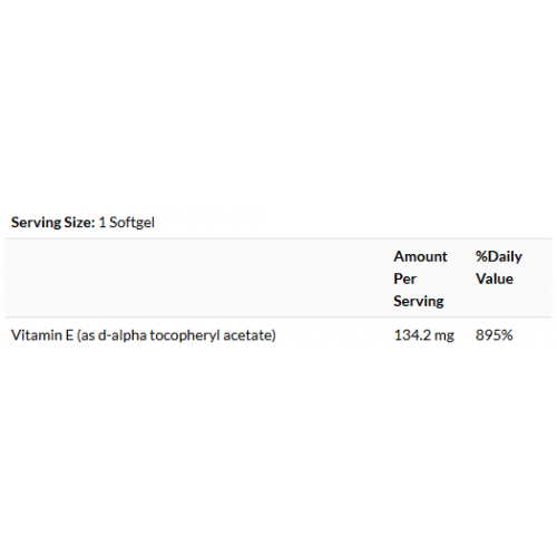 Swanson natūralus vitaminas E, kapsulės, N100