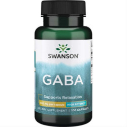 Swanson GABA 500 mg, 100 kapsulių kaina