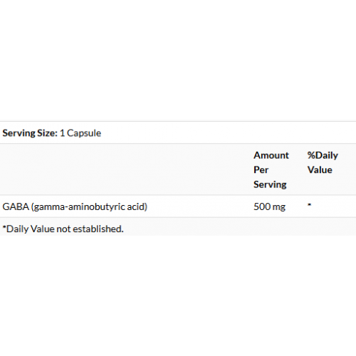 Swanson GABA 500 mg, 100 kapsulių kaina