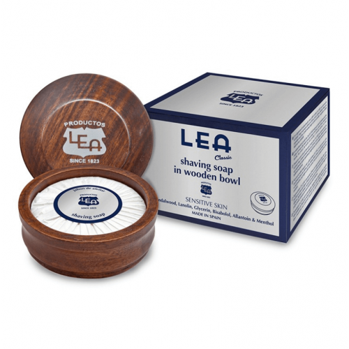 LEA Prabangus skutimosi muilas medžio indelyje Shaving Soap In Wooden Bowl
