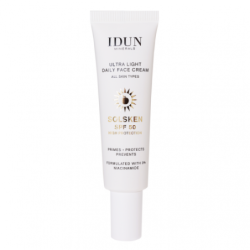 IDUN Ypač lengvas dieninis veido kremas su niacinamidu Ultra Light Daily Face Cream SPF50