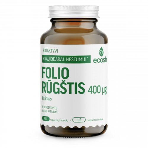 Bioaktyvi folio rūgštis (foliatas) Folic Acid 400mg