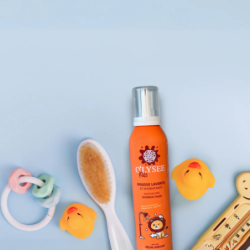 O’LYSEE Dušo putos vaikams Kids 3 in 1 Moisturizing Whipped Shower Foam Peach and Apricot