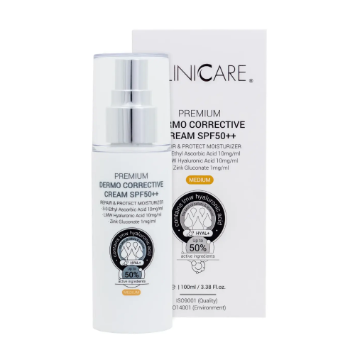 Cliniccare Koreguojamasis kremas su spalva SPF 50++ Premium Dermo Corrective Cream Medium
