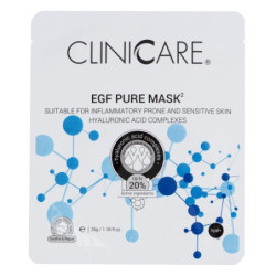 Cliniccare Priešuždegiminė raminamoji lakštinė kaukė veidui EGF PURE Mask