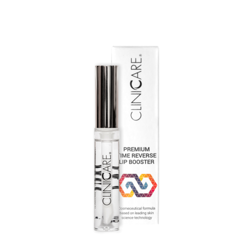 Cliniccare Lūpų busteris – blizgis spindesiui ir apimčiai Premium Time Reverse Lip Booster