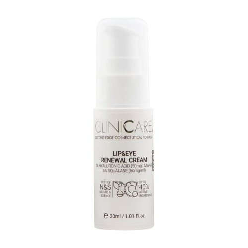 Cliniccare Priešraukšlinis drėkinamasis kremas akių ir lūpų sričiai HYAL+ Lip & Eye Renewal Cream