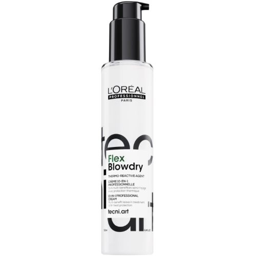 Daugiafunkcis nenuplaunamas plaukų kremas su apsauga nuo karščio Blow-Dry Fluidifier Multi-Benefit Leave in Treatment 10-in-1