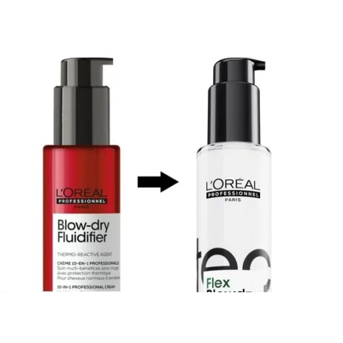 L'Oréal Professionnel Daugiafunkcis nenuplaunamas plaukų kremas su apsauga nuo karščio Blow-Dry Fluidifier Multi-Benefit Leave in Treatment 10-in-1