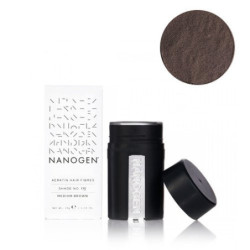 Nanogen Vidutinė ruda plaukų efektą sukurianti pudra-skaidulos Keratin Hair Fibres Medium Brown