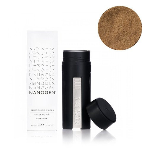 Nanogen Šviesiai ruda plaukų efektą sukurianti pudra-skaidulos Keratin Hair Fibres Cinnamon