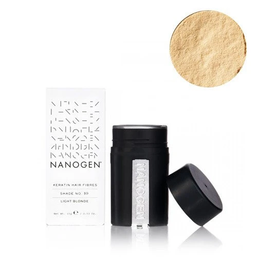 Nanogen Šviesi blondinė plaukų efektą sukurianti pudra-skaidulos Keratin Hair Fibres Light Blonde