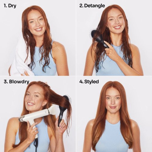 WetBrush Plaukų šepetys džiovinimui Easy Blowout Brush Detangle, Blow-dry & Heat Style