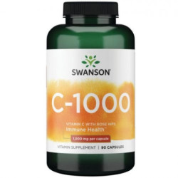 SWANSON Vitaminas C 1000 Mg su Erškėčių ekstraktu 30 Kaps.
