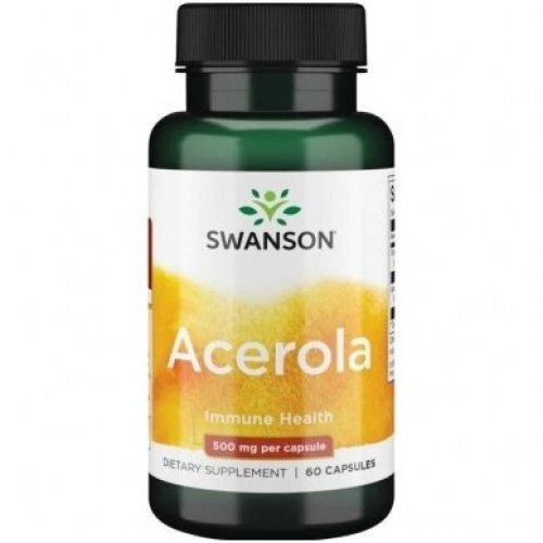 SWANSON Acerola ir natūralus vitaminas C Acerola Immune Health 500mg