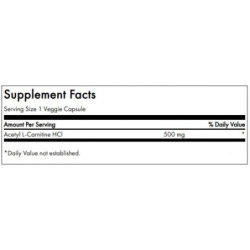 SWANSON Maisto papildas Acetil L-Karnitinas Acetyl L-Carnitine 500mg