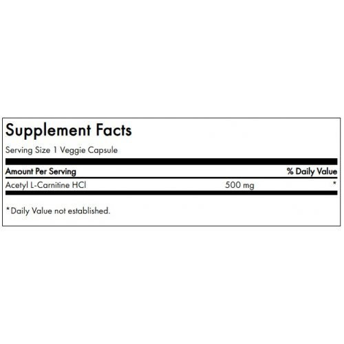 SWANSON Maisto papildas Acetil L-Karnitinas Acetyl L-Carnitine 500mg