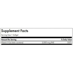 SWANSON Beta karotenas (vitaminas A) Beta Carotene Vitamin A Eye and Vision Health 10.000 IU