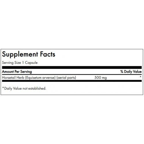 SWANSON Asiūklio silicis Horsetail Hair, Skin and Nails Support 500mg