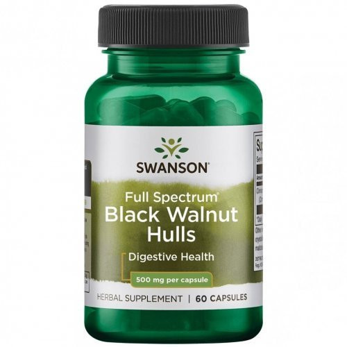Juodasis riešutmedis Black Walnut Hulls Digestive Health 500mg