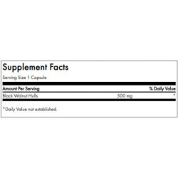 SWANSON Juodasis riešutmedis Black Walnut Hulls Digestive Health 500mg