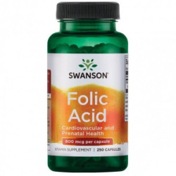 SWANSON Folio rūgštis (foliatai) Folic Acid Cardiovascular and Prenatal Health 800mcg