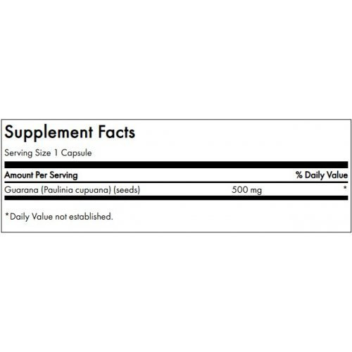 SWANSON Guarana energijos palaikymui Full Spectrum Guarana Energy Support 500mg