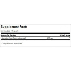 SWANSON L-Argininas L-Arginine Energy and Cardiovascular Support 500mg