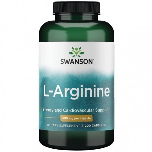 SWANSON L-Argininas L-Arginine Energy and Cardiovascular Support 500mg