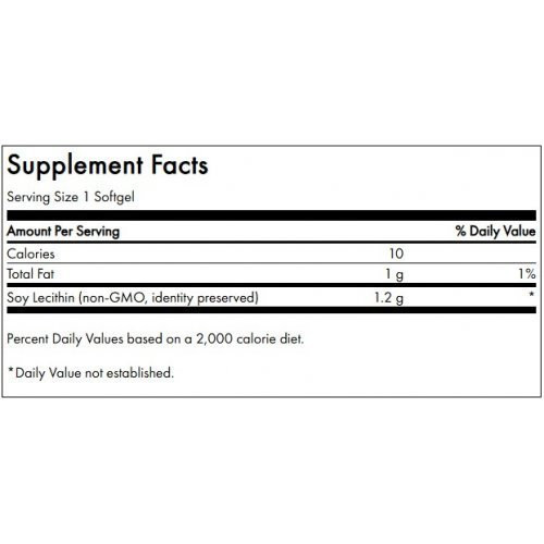 SWANSON Sojų lecitinas be GMO Soy Lecithin Cardiovascular Heath 1200mg
