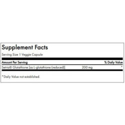 SWANSON L-Glutationas redukuotas Reduced L-Glutathione Double Strength Antioxidant and Immune Support 200mg