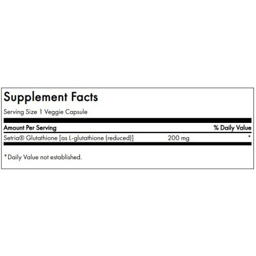 SWANSON L-Glutationas redukuotas Reduced L-Glutathione Double Strength Antioxidant and Immune Support 200mg