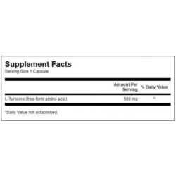 SWANSON L-Tirozinas L-Tyrosine 500mg Stress Support Maisto papildas