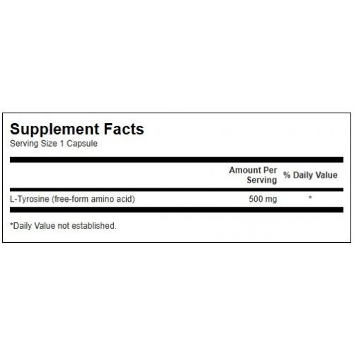 SWANSON L-Tirozinas L-Tyrosine 500mg Stress Support Maisto papildas