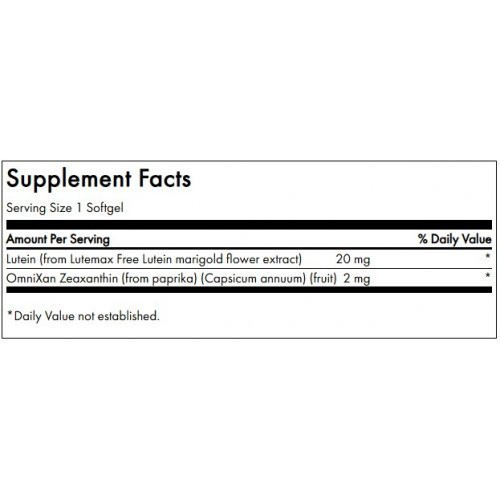 SWANSON Luteino ir zeaksantino kompleksas akims Synergistic Eye and Vision Health Lutein and Zeaxanthin