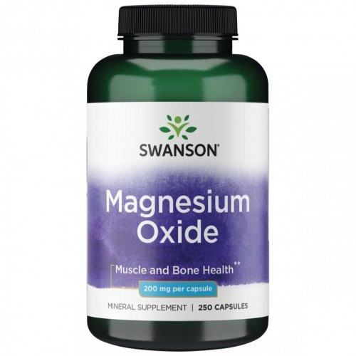 SWANSON Magnis raumenims ir kaulams Magnesium Oxide 200mg Muscle and Bone Health